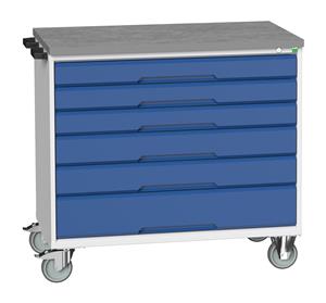 Verso 1050 x 550 x 980 Mobile 6 Drawer Lino Work Surface Bott Verso Mobile  Drawer Cupboard  Tool Trolleys and Tool Butlers 31/16927053.11 Verso 1050 x 550 x 980 Mobile Cab 6D L.jpg